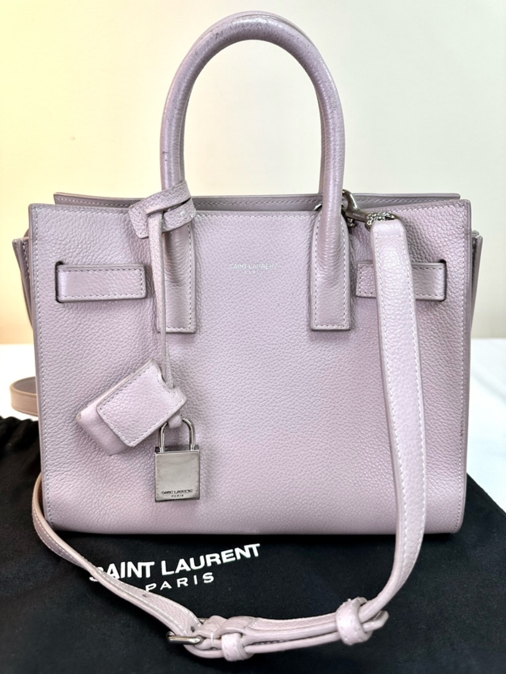 Saint Laurent Sac de Jour Baby Bag Rose Pink removable crossbody strap COA - Picture 1 of 13
